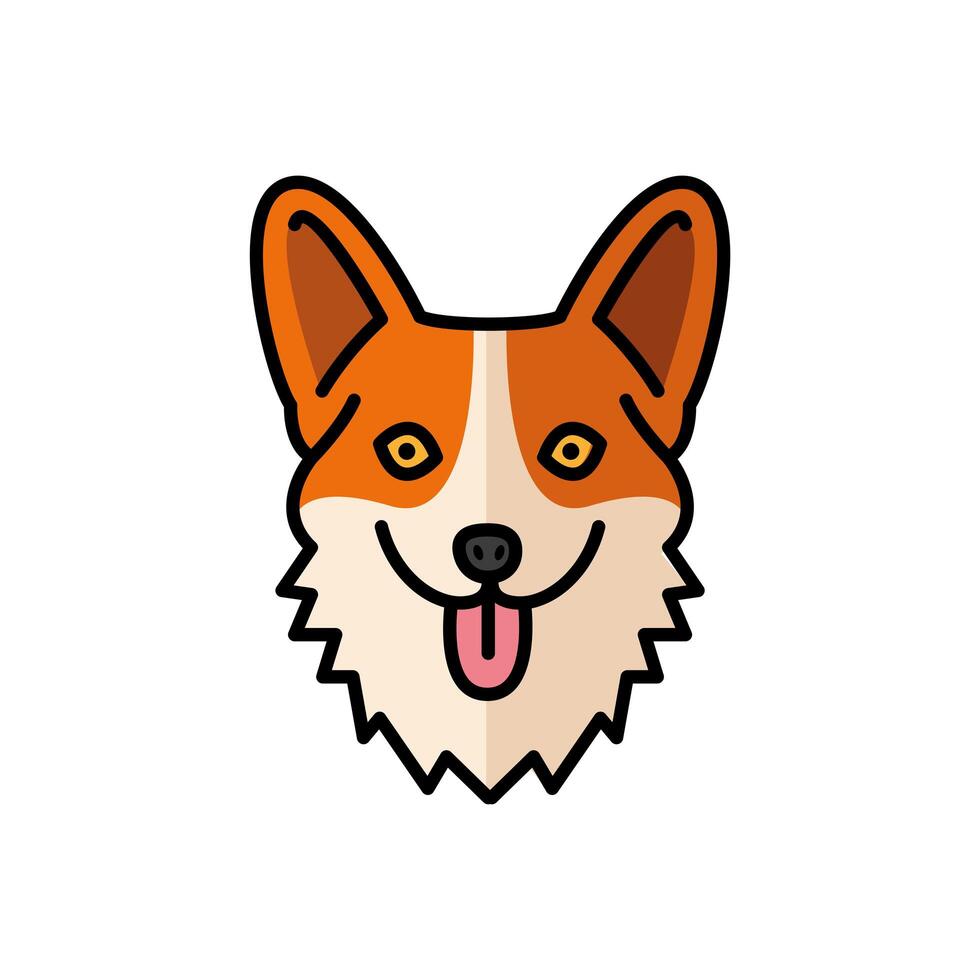 icelandic sheepdog pet mascot breed character vector