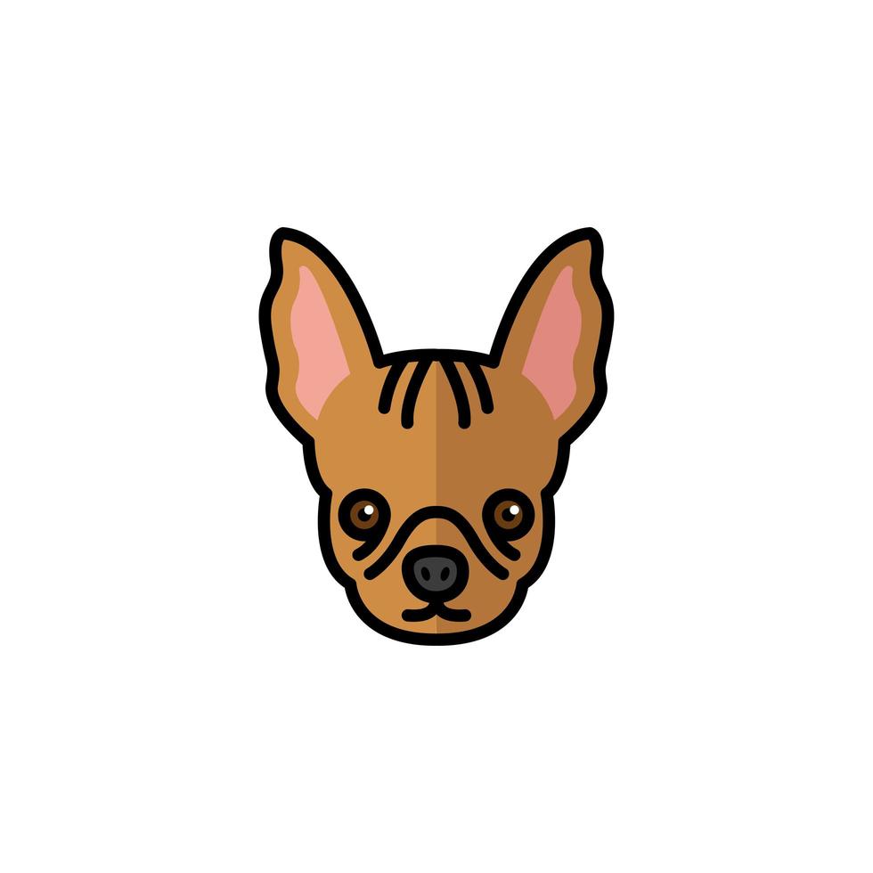 french bulldog pet mascot breed head character vector