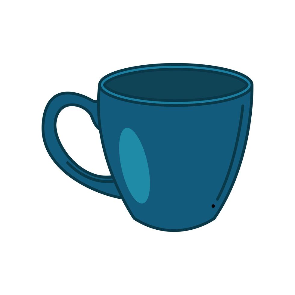 tea mug line and fill style icon vector design
