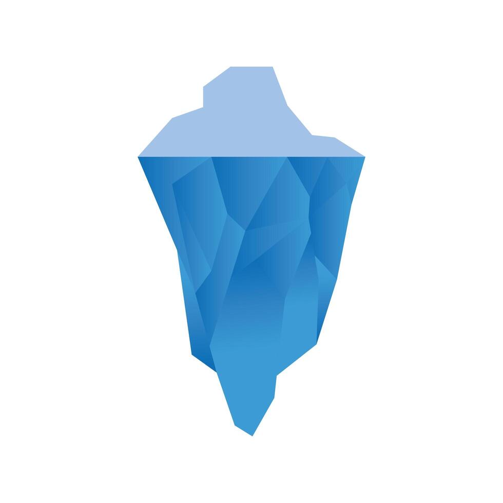 Isolated iceberg white and blue vector design