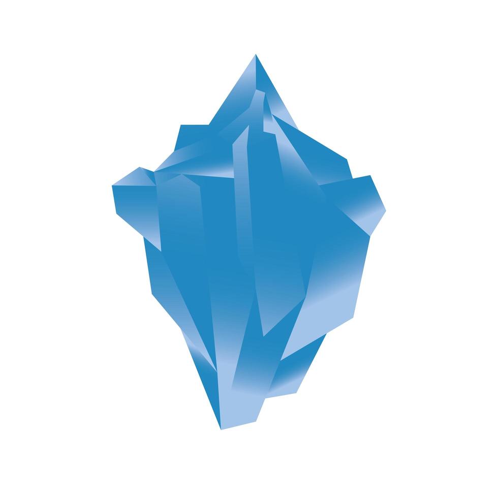 diseño de vector azul iceberg aislado