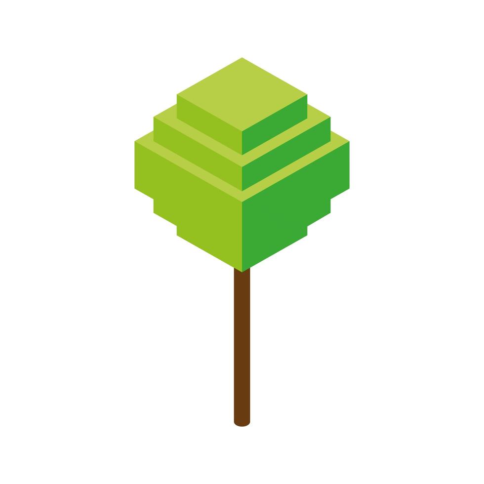 tree park Isometric style icon vector
