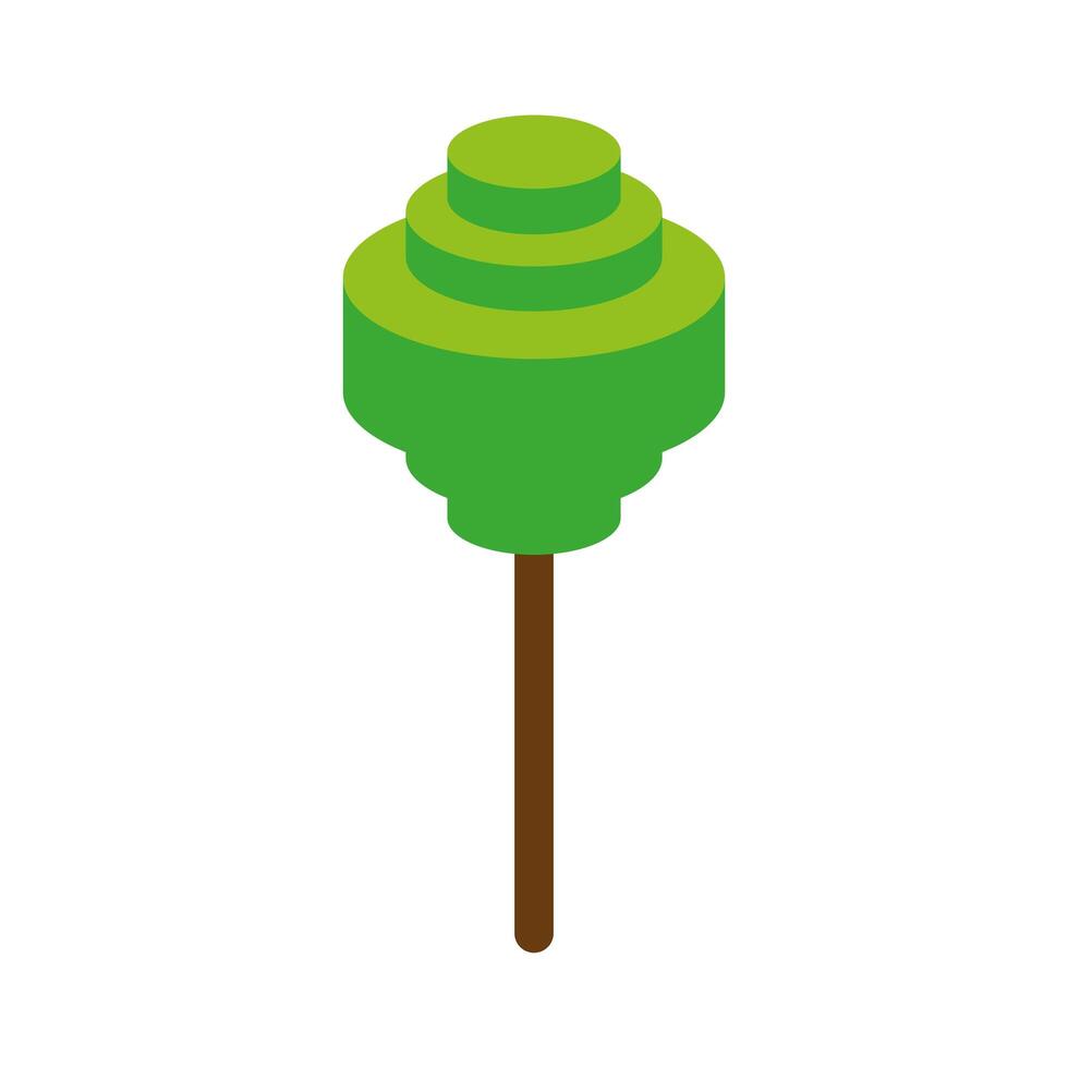 tree park Isometric style icon vector