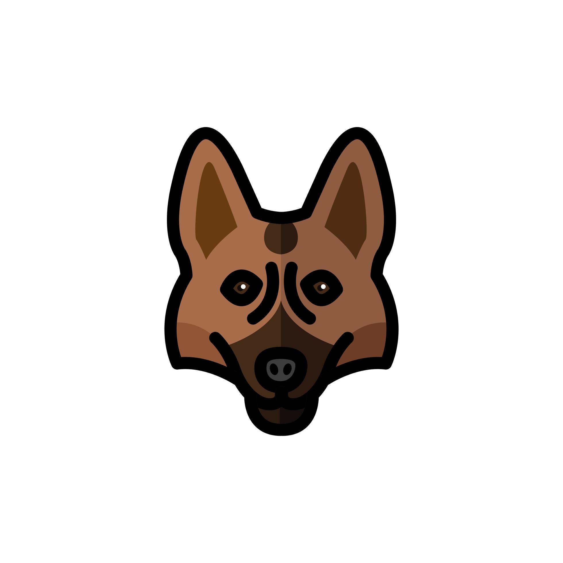 german shepherd dog pet mascot breed head character 2737054 Vector Art ...