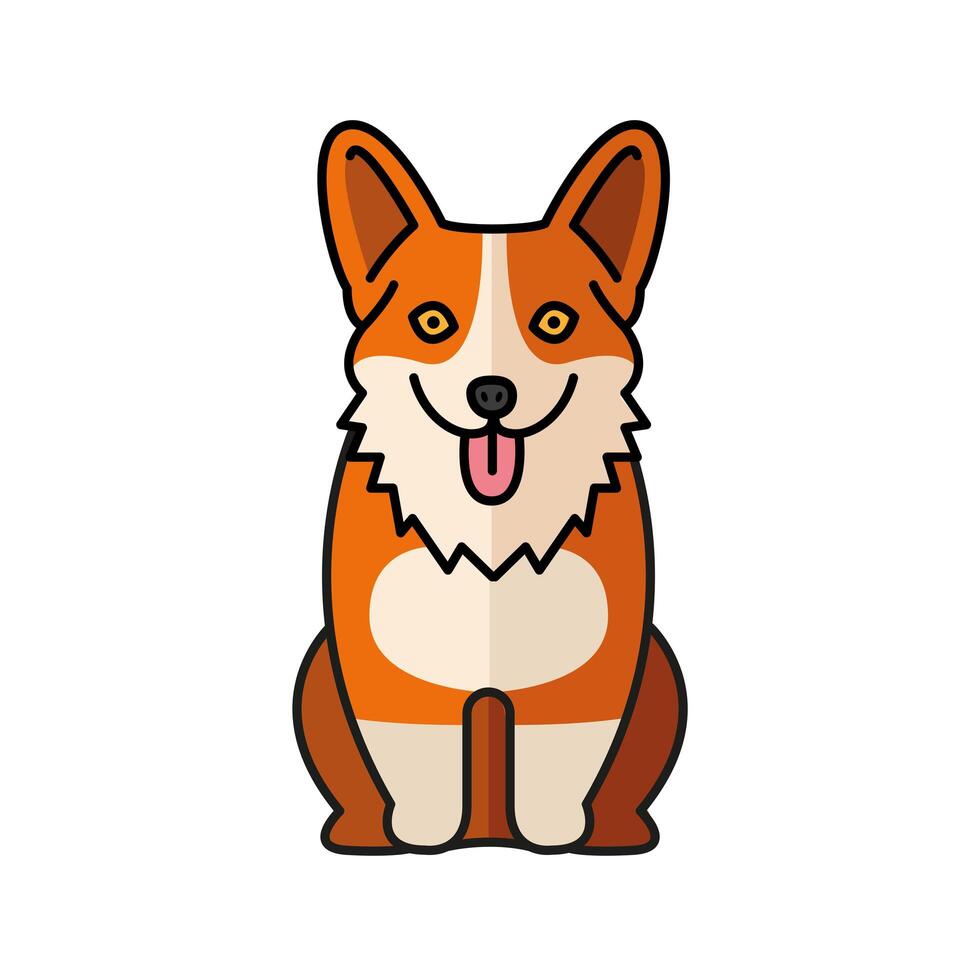 icelandic sheepdog pet mascot breed character vector