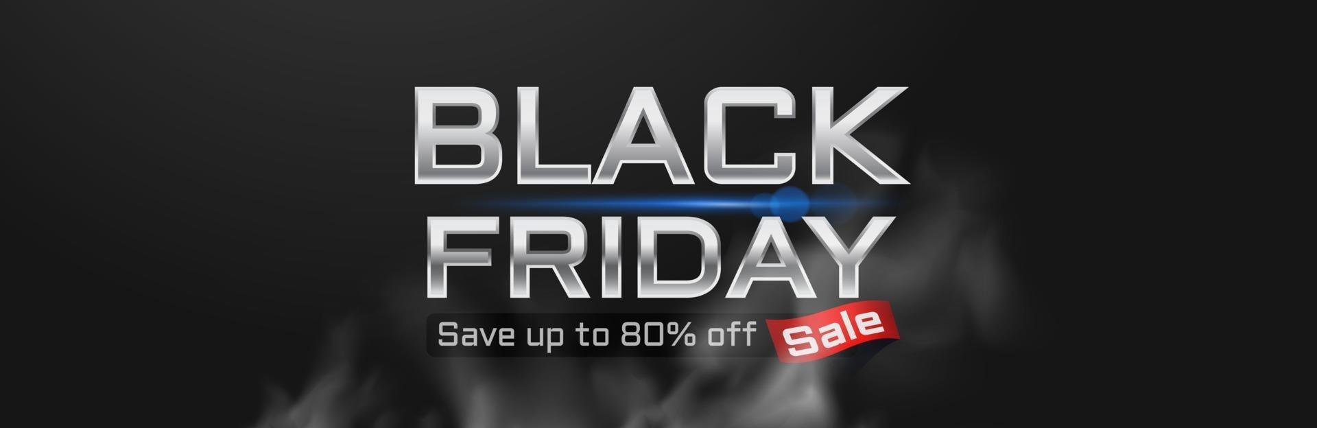 Black Friday sale banner vector