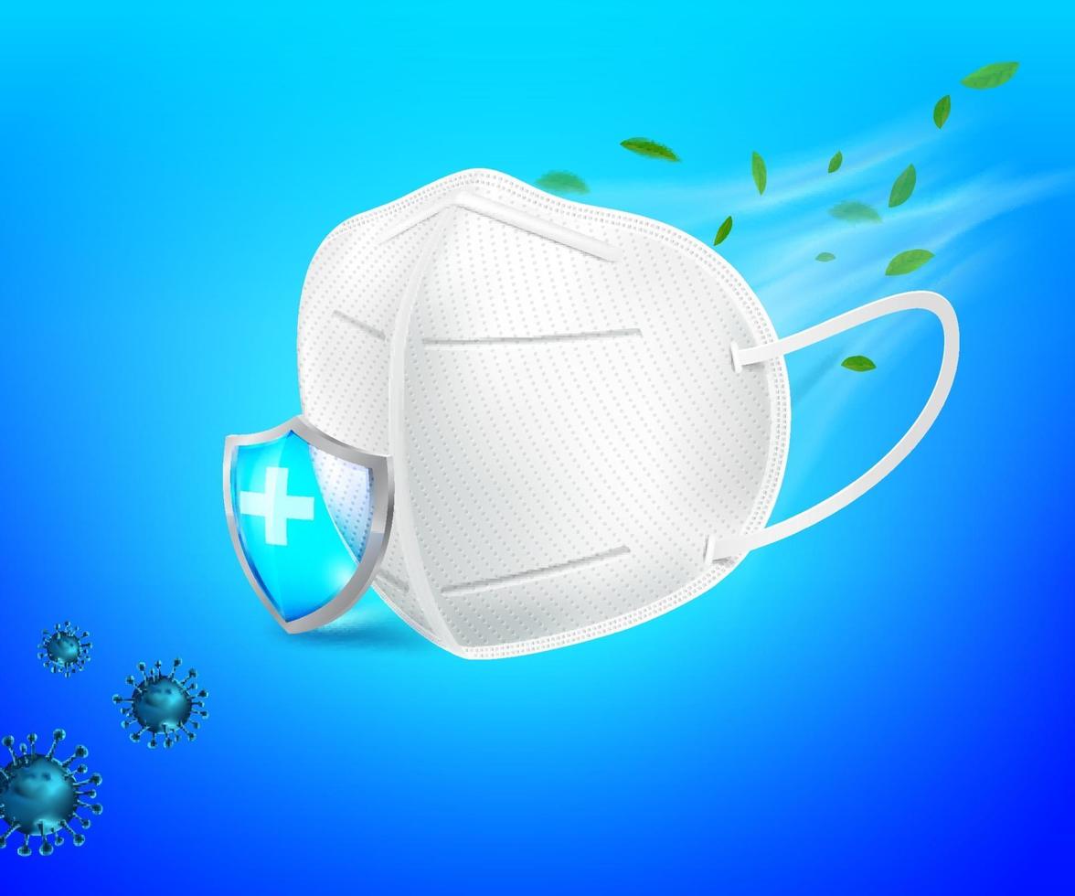 Protective mask N95 vector