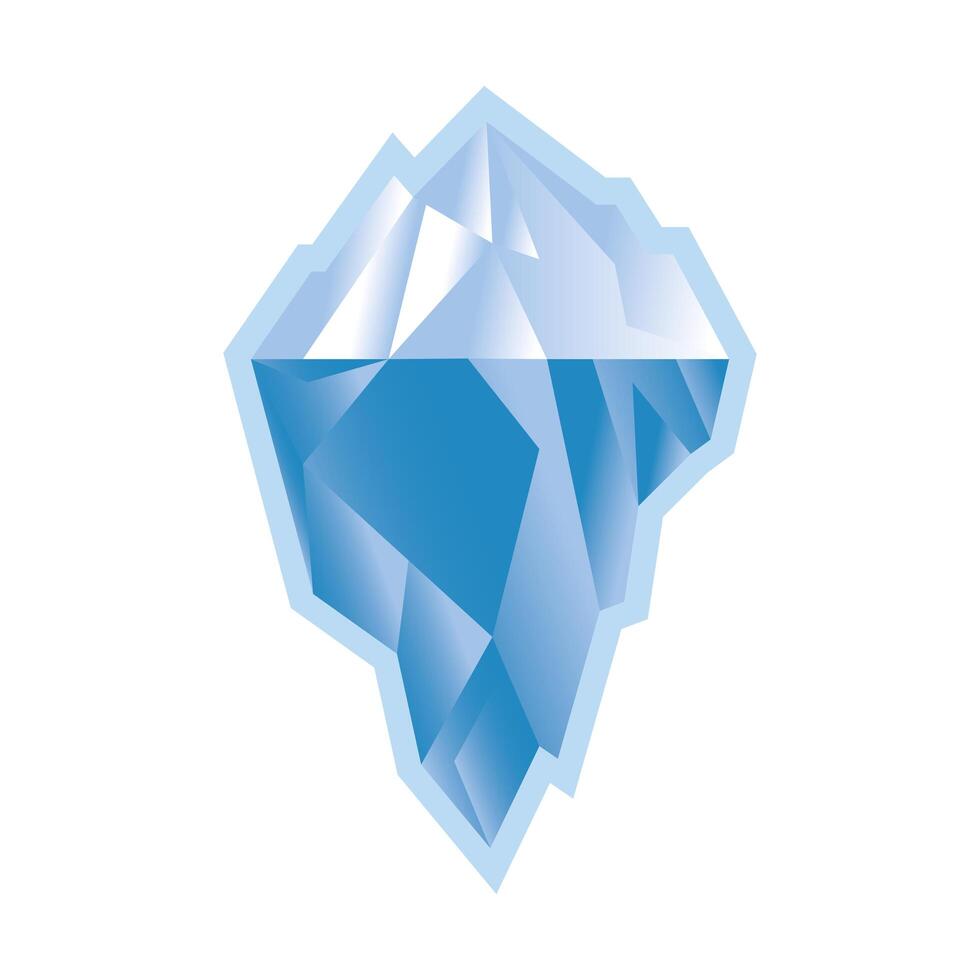 Isolated iceberg white and blue vector design