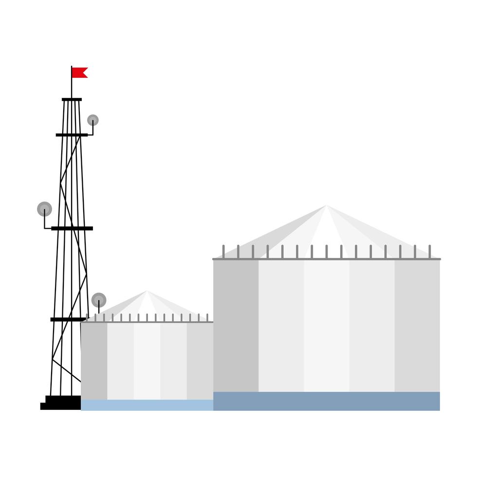 diseño vectorial de antenas y edificios. vector