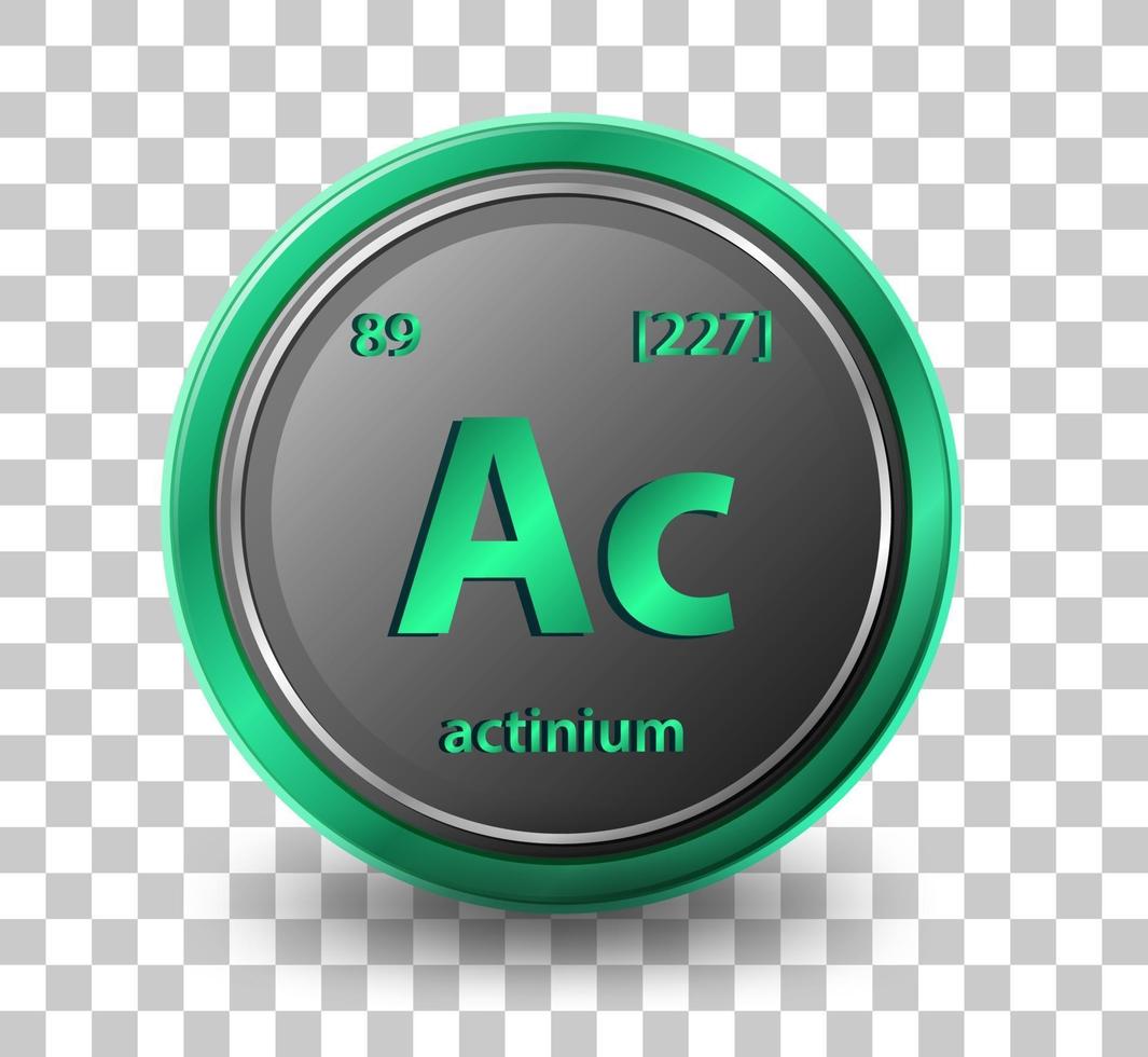 Actinium chemical element vector