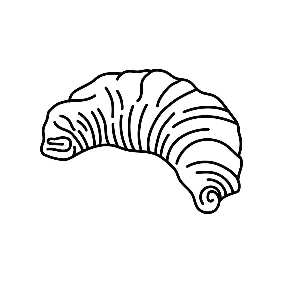 croissant bread line style icon vector design