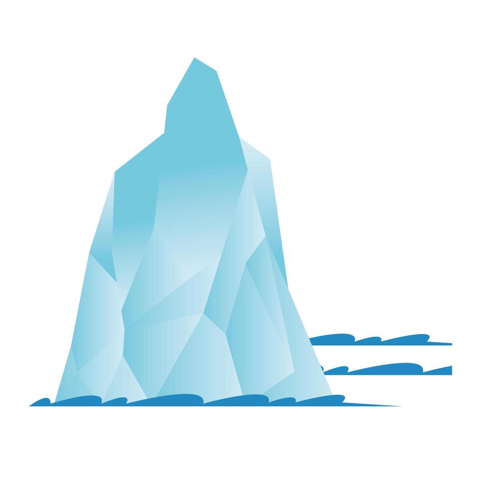 diseño de vector blanco iceberg aislado