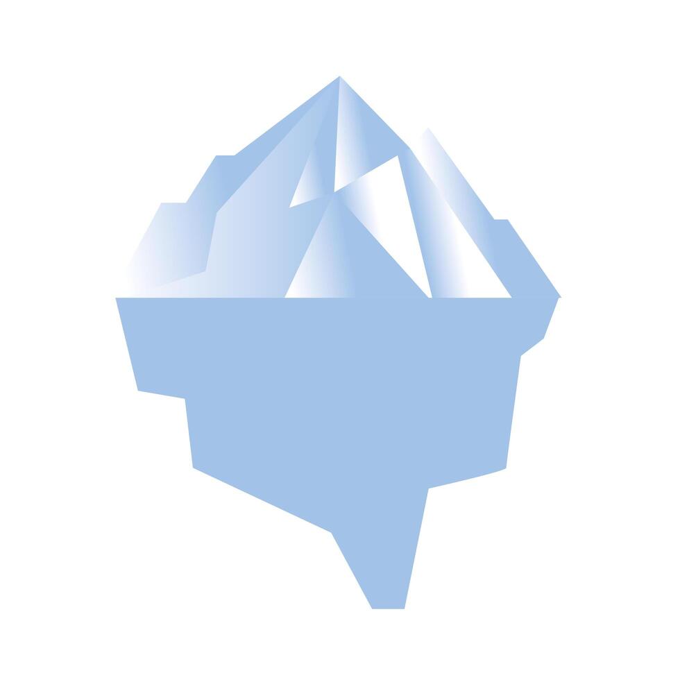 diseño de vector blanco iceberg aislado