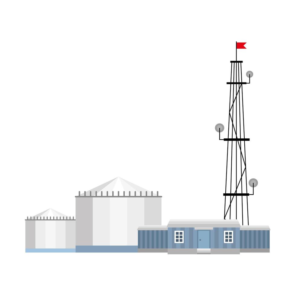 construcción de casa y diseño vectorial de antena vector