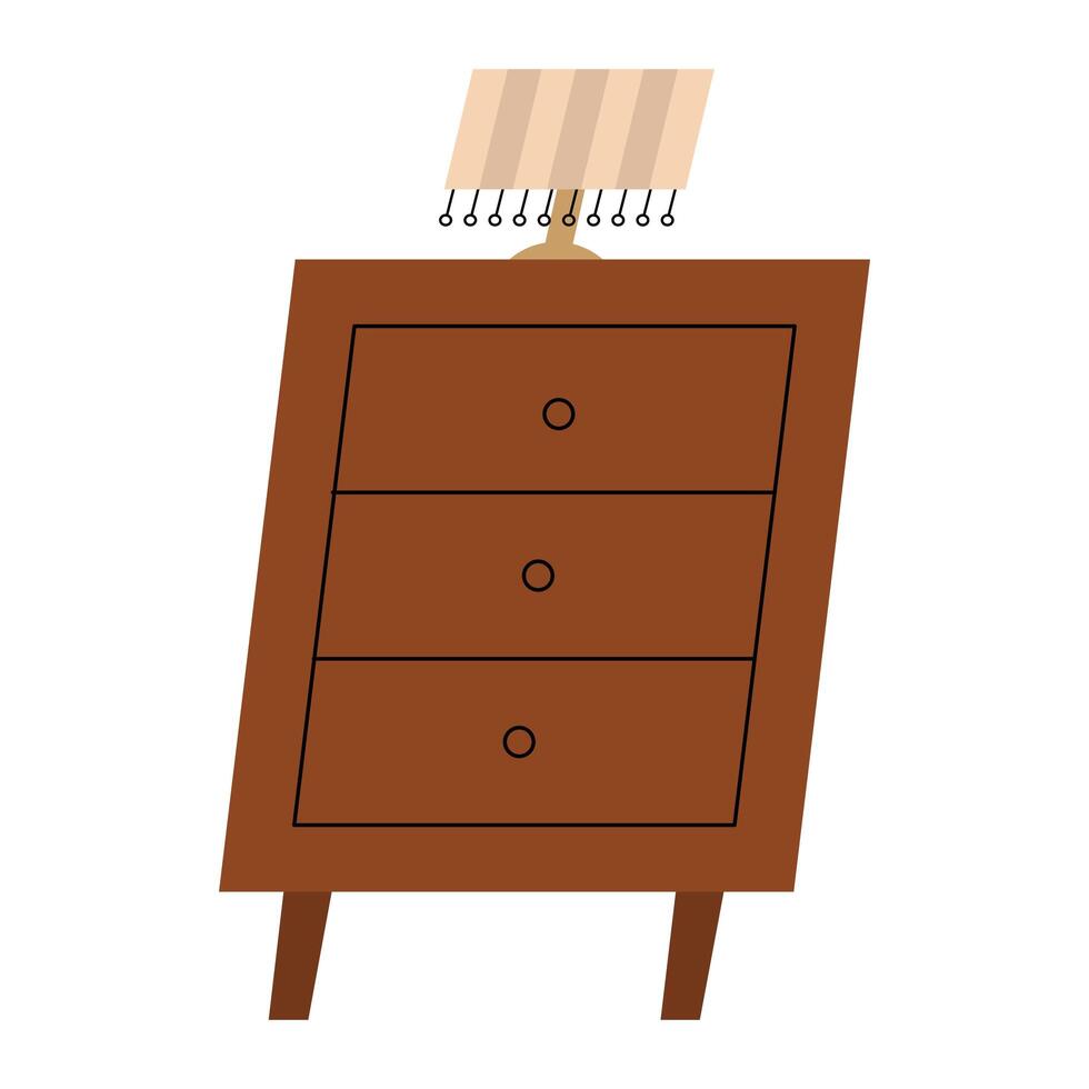 home lamp on furniture vector design