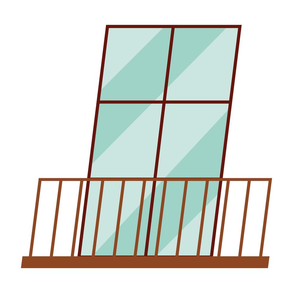 Isolated window on vector design