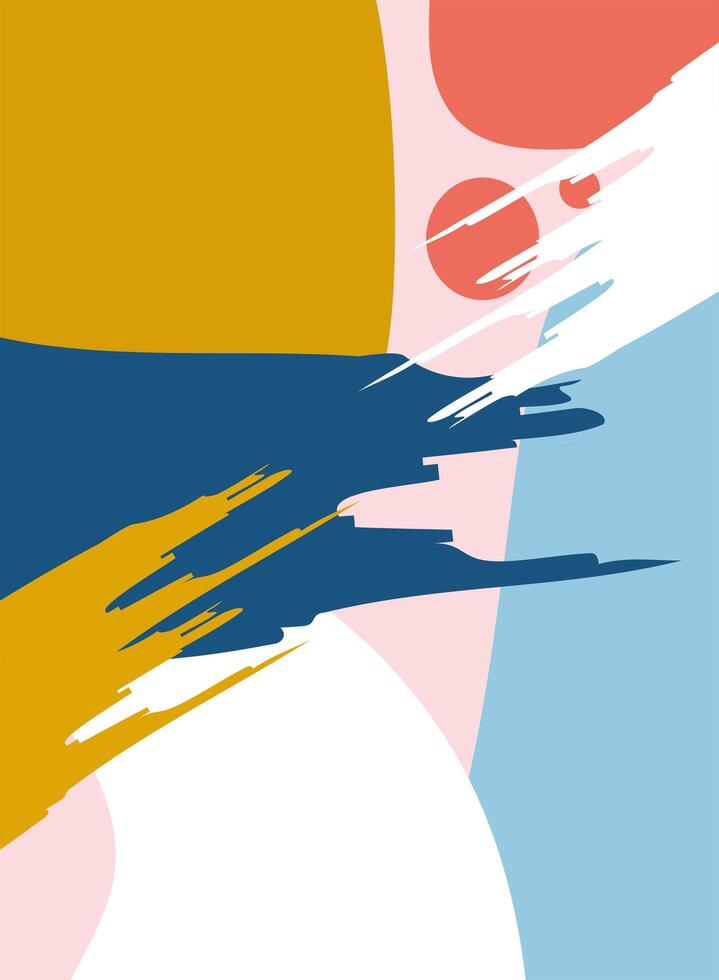 contemporary paint work art abstract style vector