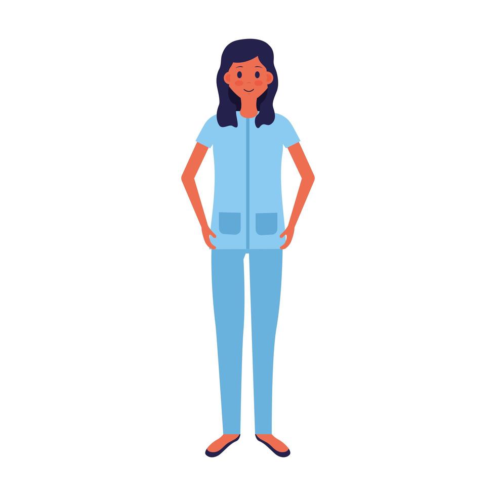 Female doctor with uniform vector design