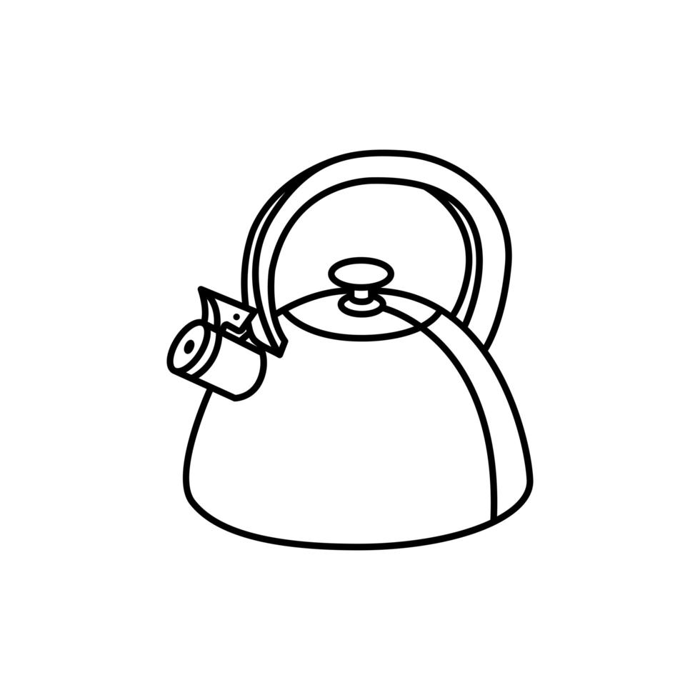 tea pot line style icon vector design