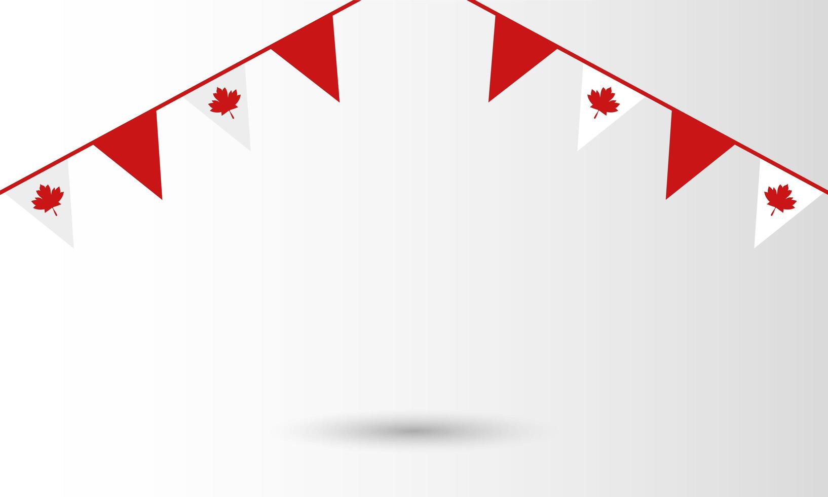 banderín de banner canadiense del feliz día de canadá diseño vectorial vector