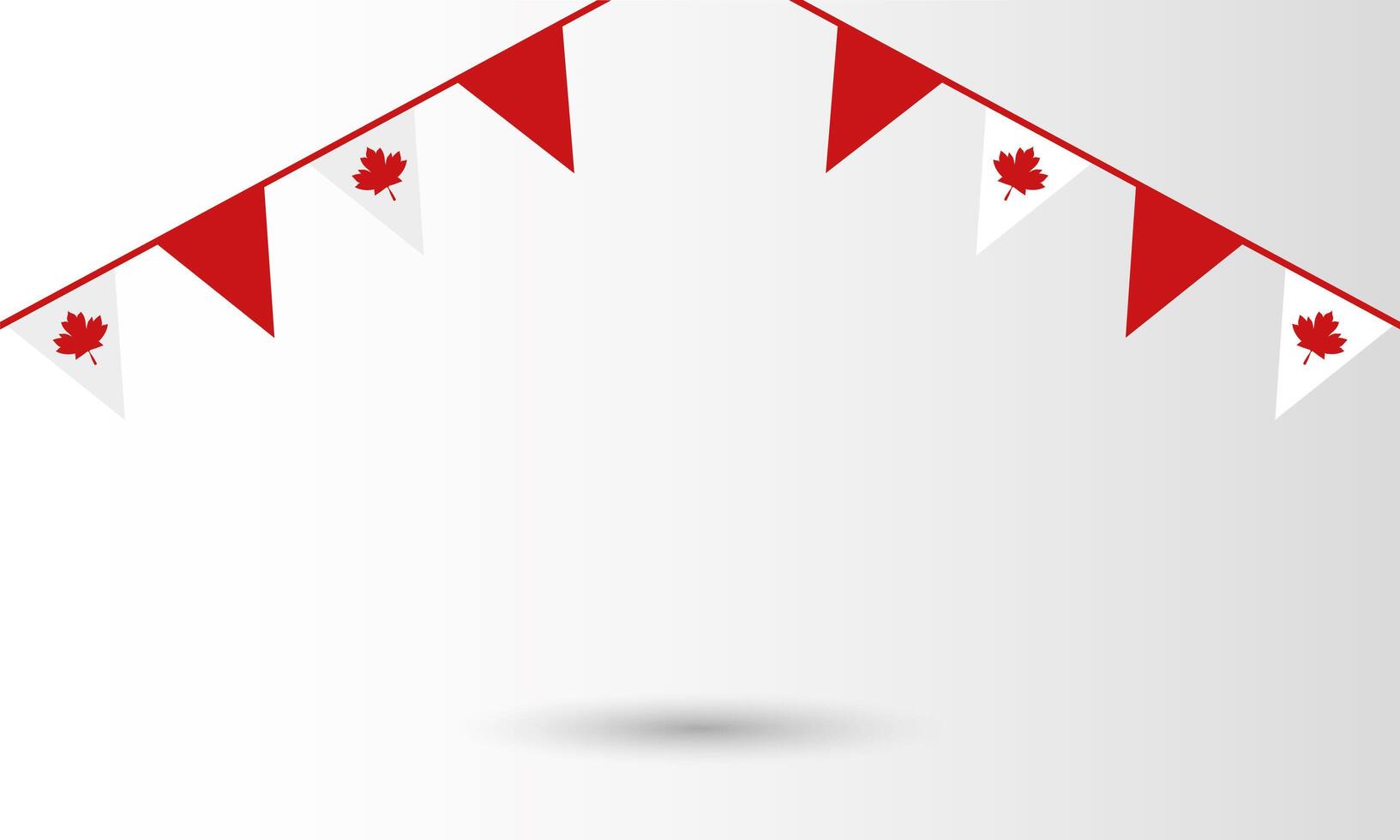 Canadian banner pennant of happy canada day vector design
