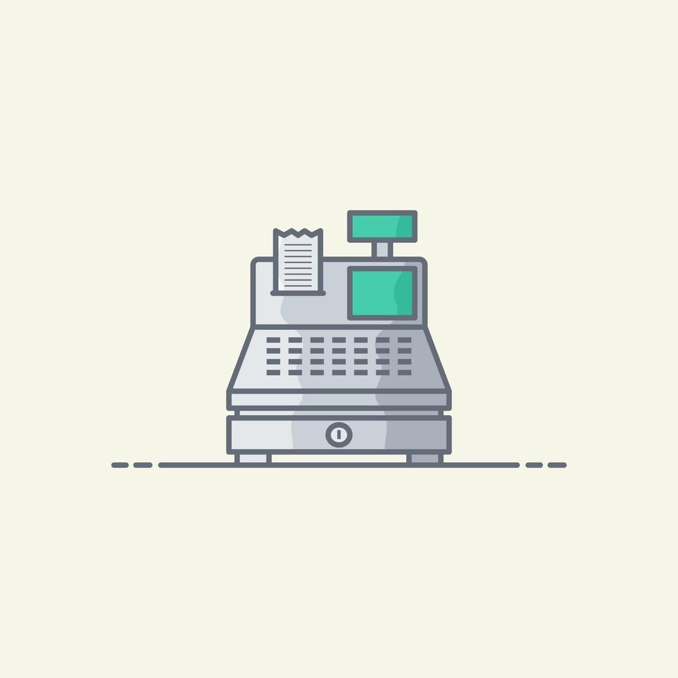 Cash register vector icon illustration