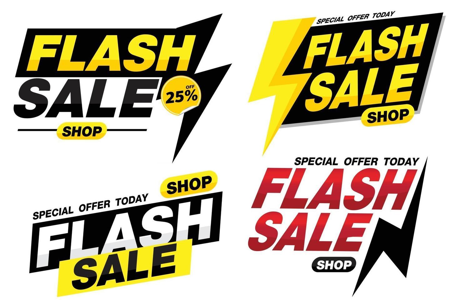 flash sale banner promotion tag design for marketing vector