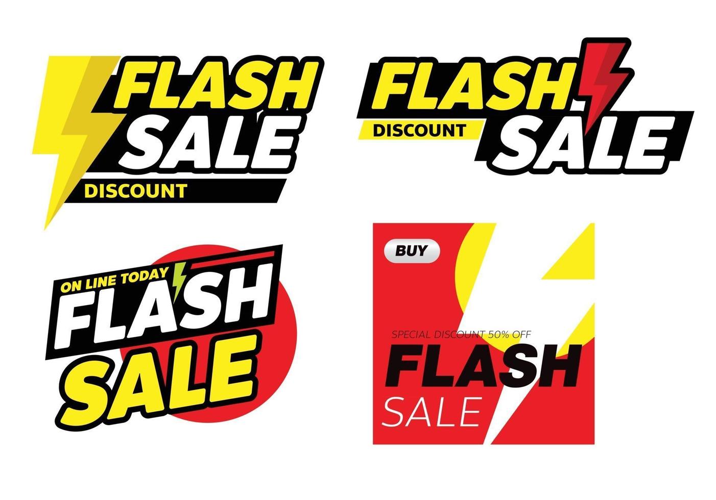 flash sale banner promotion tag design for marketing vector