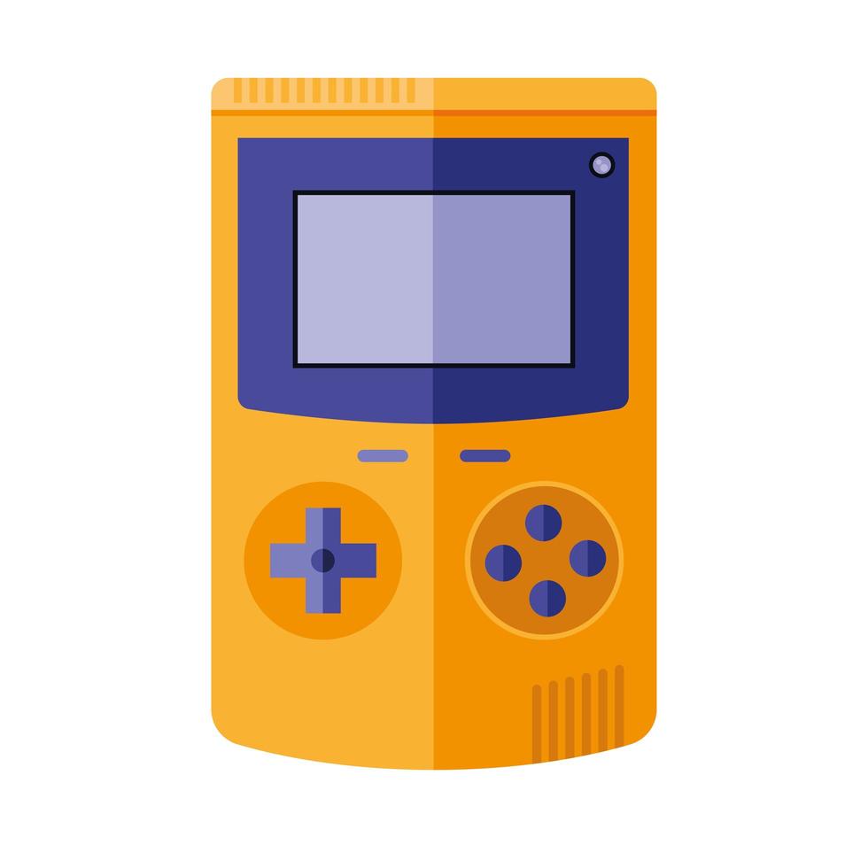 Consola de videojuegos naranja diseño vectorial aislado vector