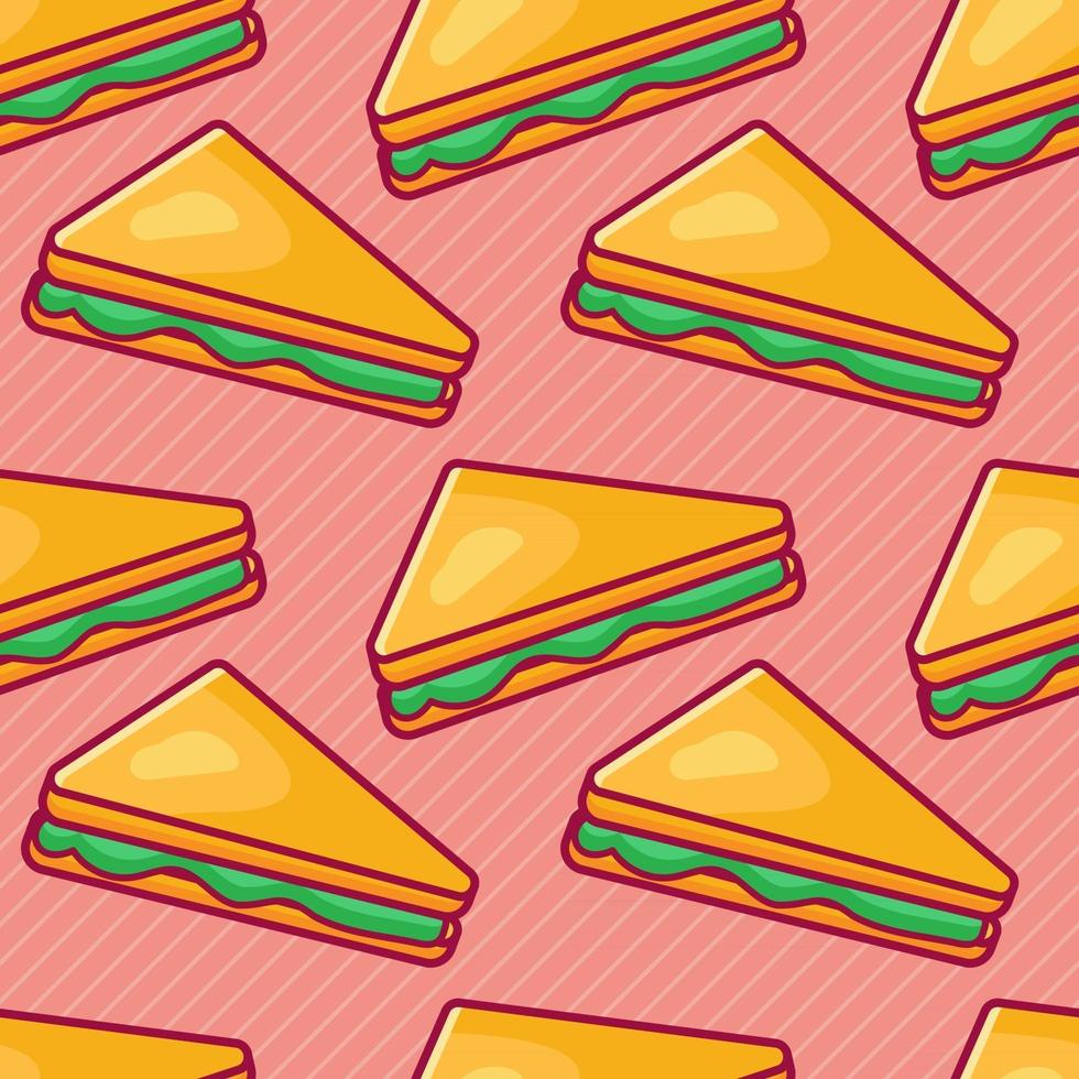 sandwich seamless pattern illustration vector