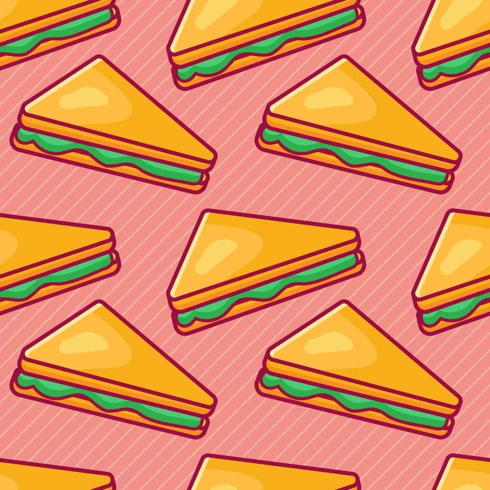 Ilustración de patrones sin fisuras de sandwich vector