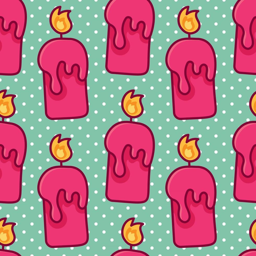 candle seamless pattern illustration vector