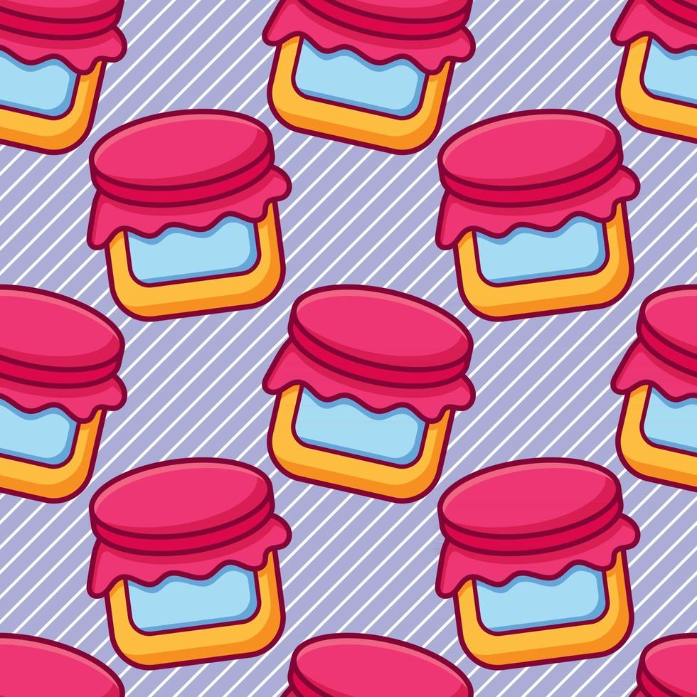 jam jar seamless pattern illustration vector