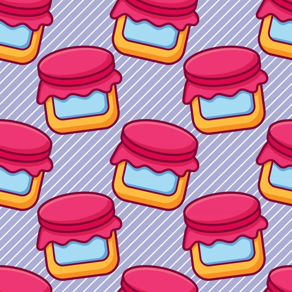 jam jar seamless pattern illustration vector