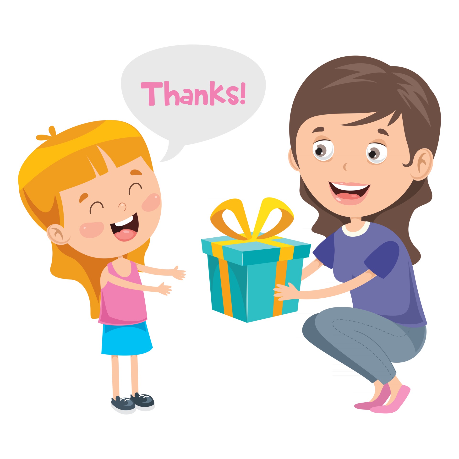 Thank You Illustration With Cartoon Characters 2737749 Vector Art at  Vecteezy