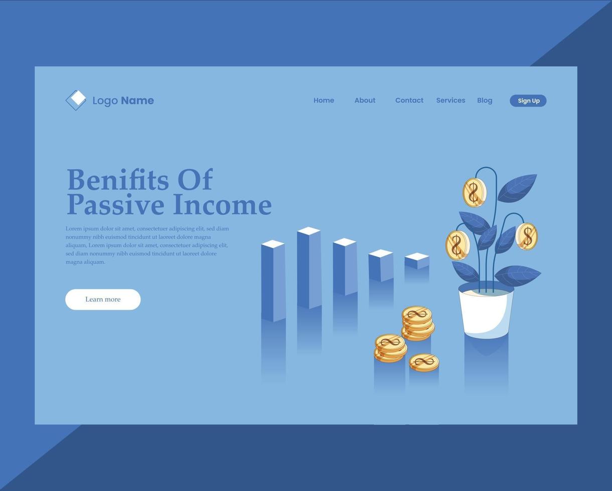 Business investment concept illustration vector, landing page design vector