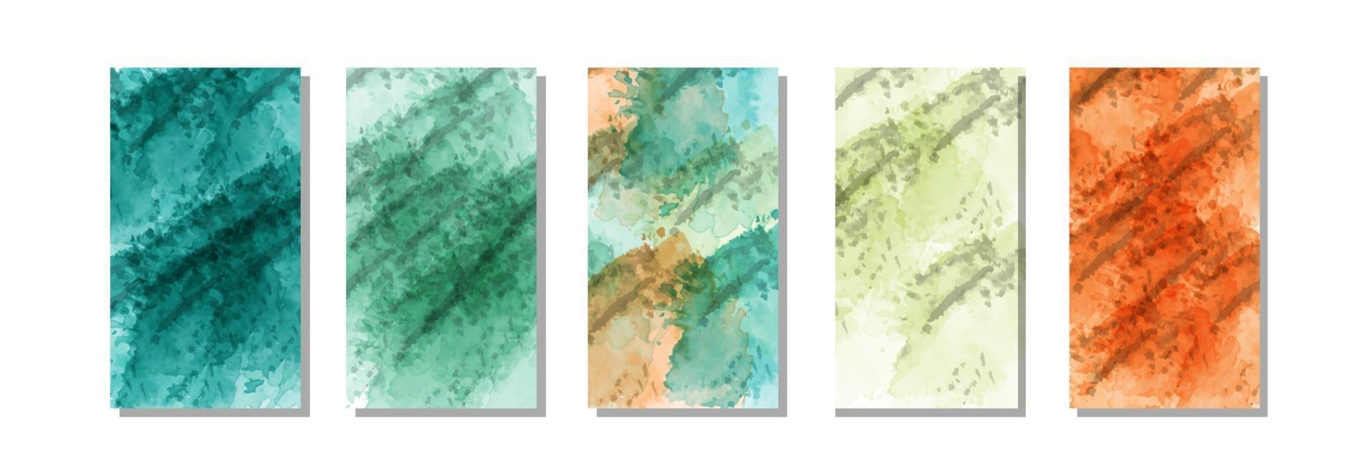 set of bright colorful watercolor background for poster, brochure or flyer poster vector