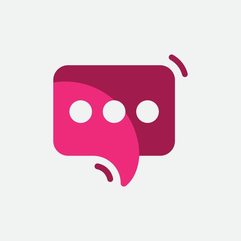 Bubble chat logo design template vector