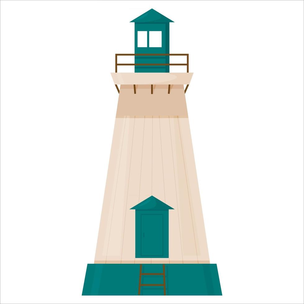 Beacon. Lighthouse tower. Vector illustration.