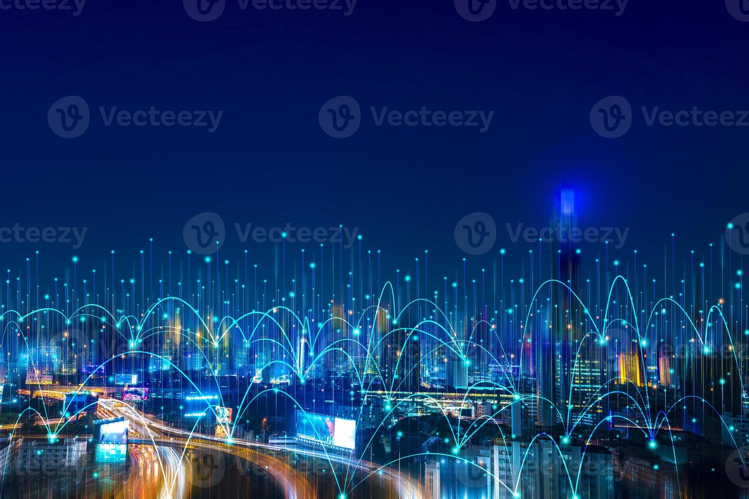 Intelligent city networks and communication in the age of AI wireless communication on the world photo