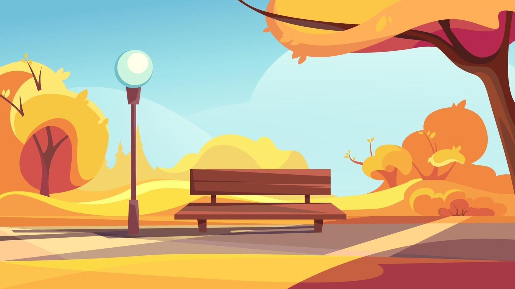 Autumn public park. vector