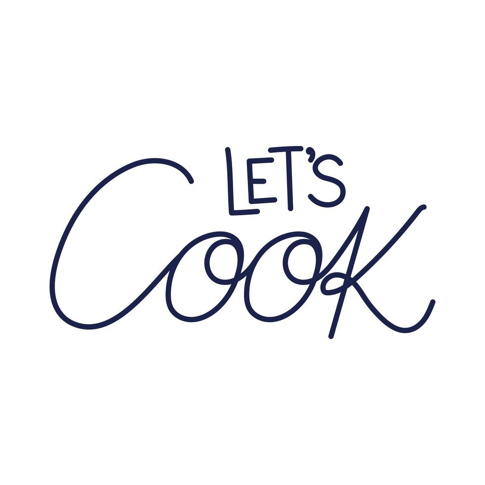 lets cook illustration vector