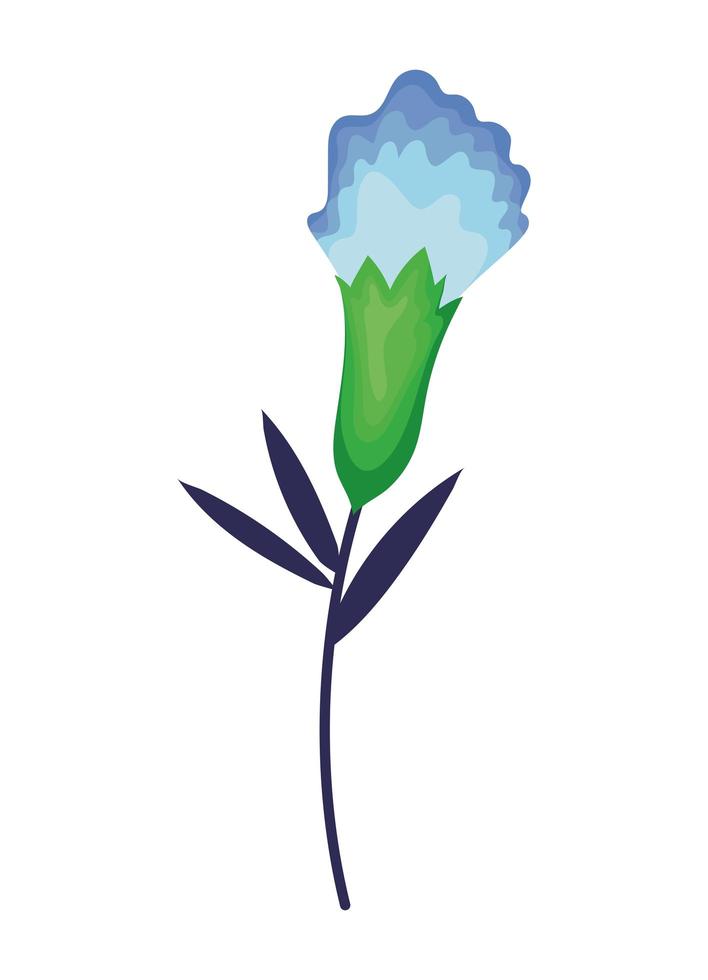 ilustración de tulipán azul vector