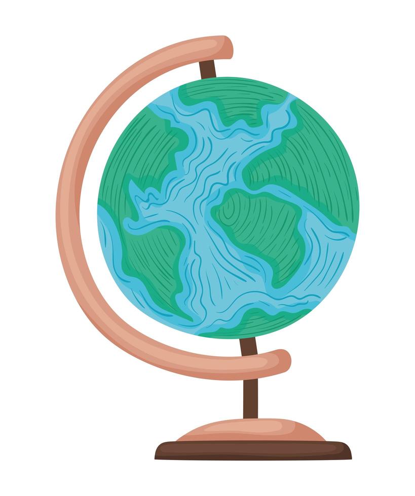 earth globe isolated vector