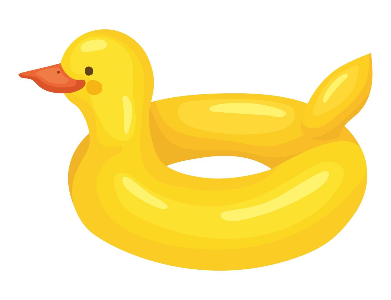 yellow duck float vector
