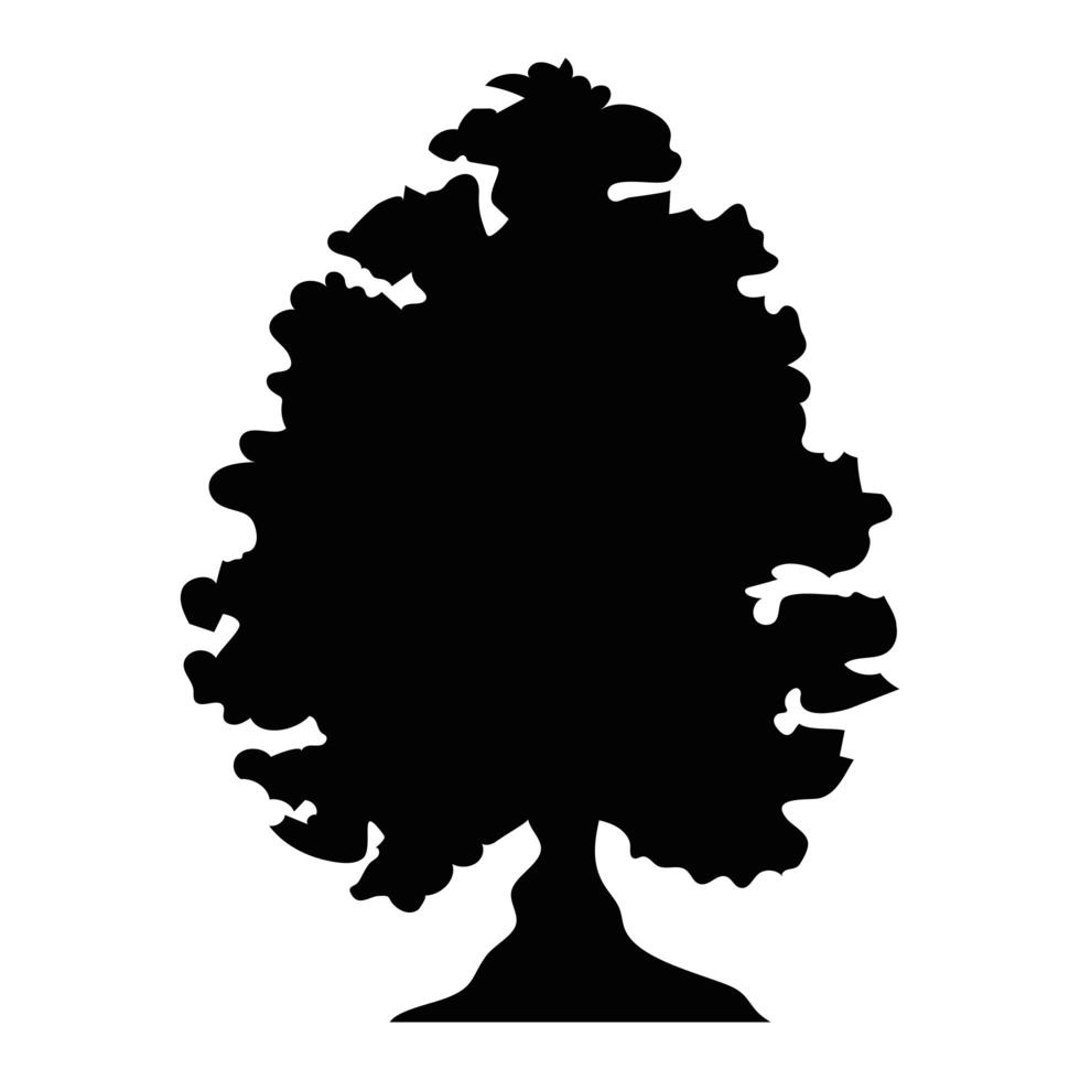 icono de silueta de árbol vector