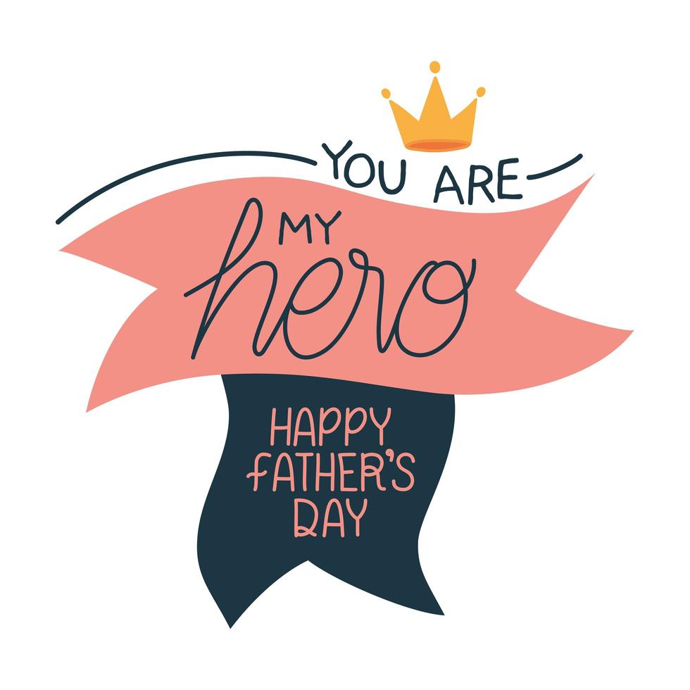 fathers day lettering vector