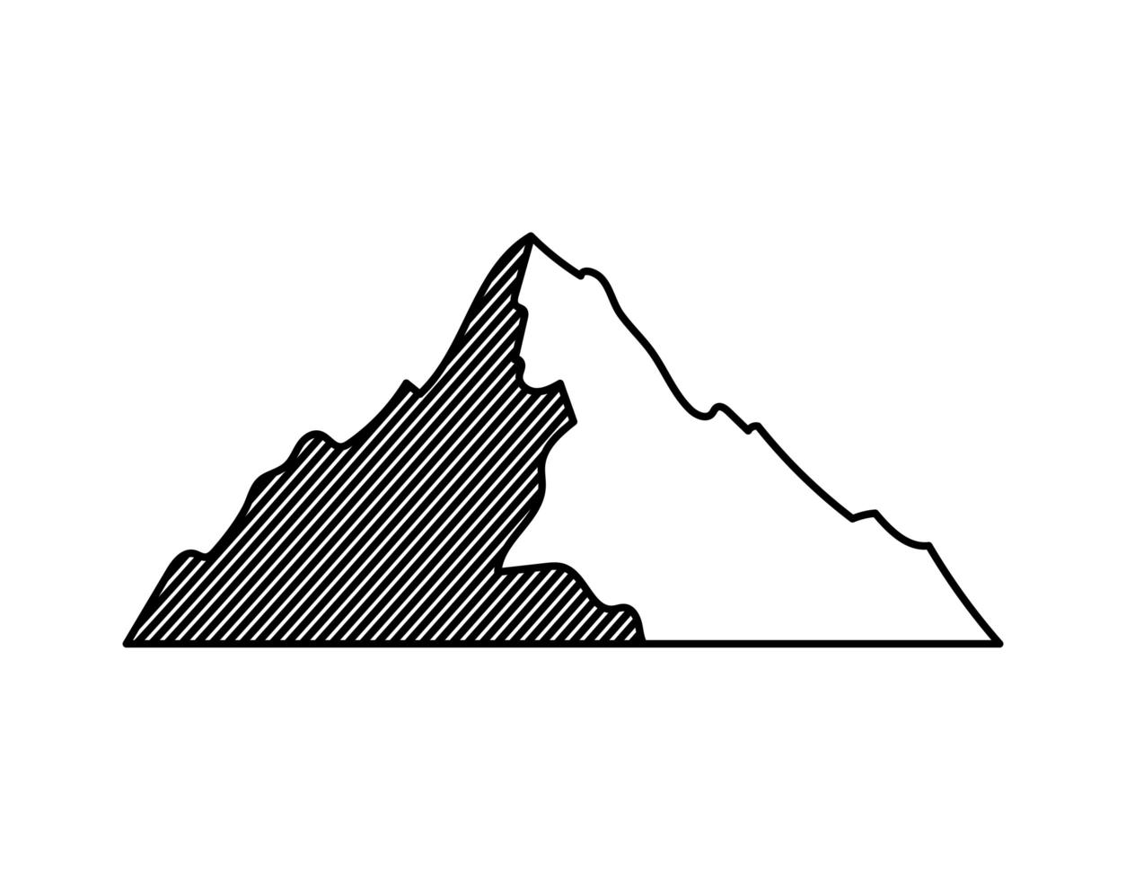 bonita ilustración de montaña vector