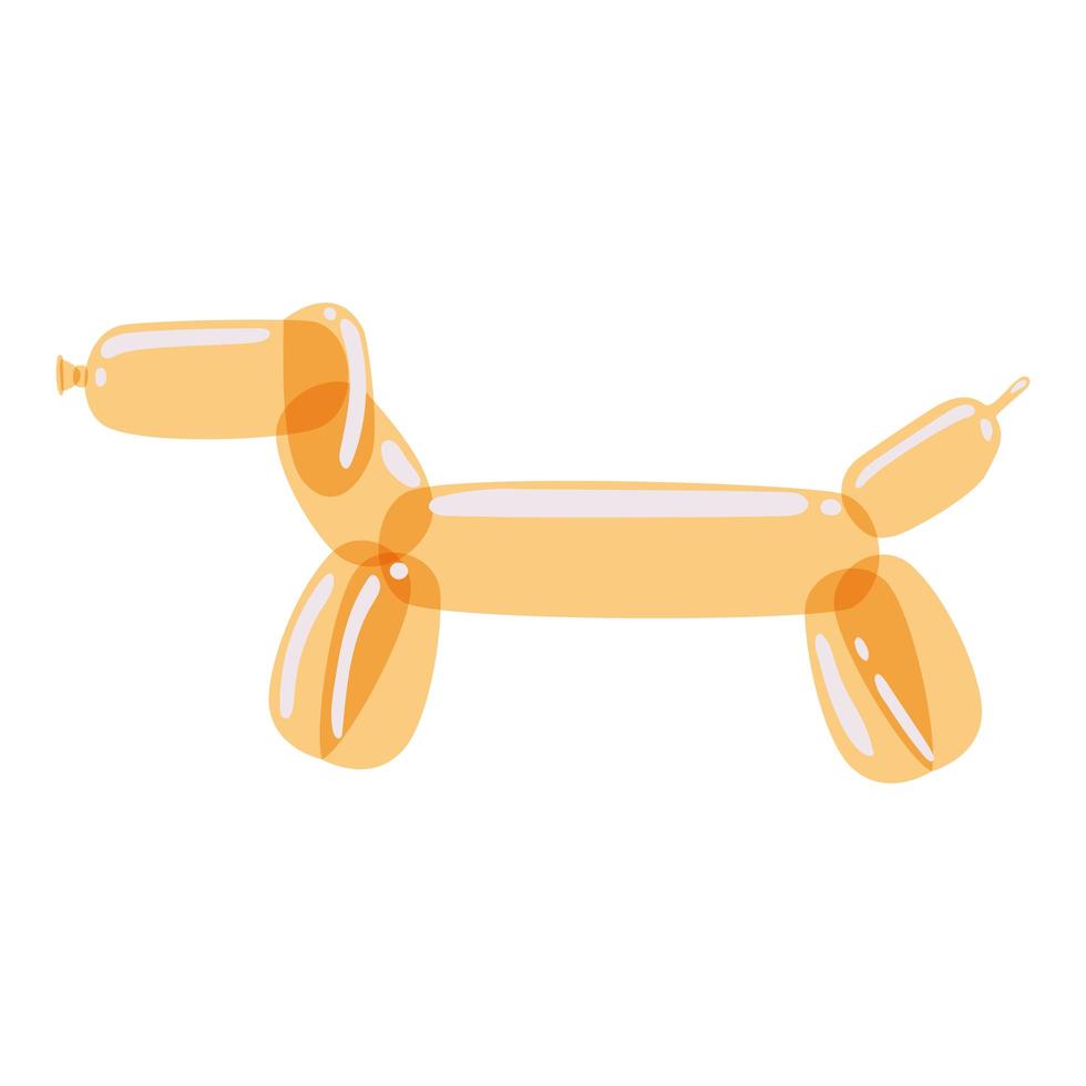 golden dog balloon vector
