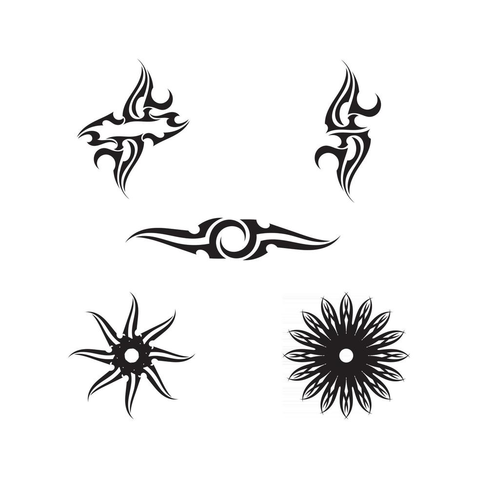 Diseño de ilustración de vector de icono de tatuaje étnico tribal